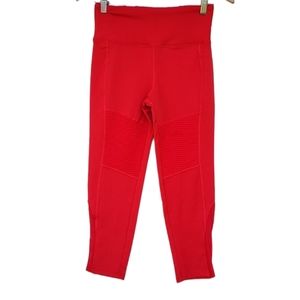 Cali Active Capri Workout Yoga Leggings Red Womens Size S‎ Small